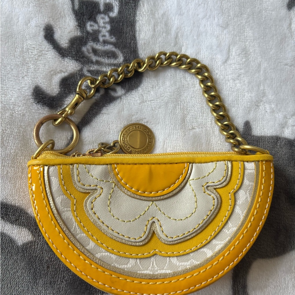 Coach vintage flower charm